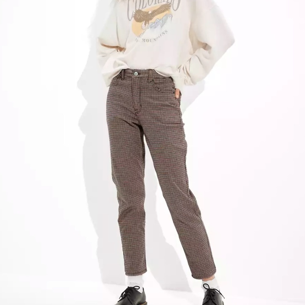 AE Plaid Mom Pants